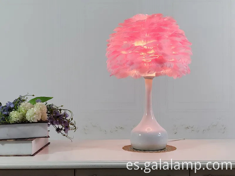 Lámpara de escritorio de plumas, insents nórdicos, decoración cálida, bricolaje